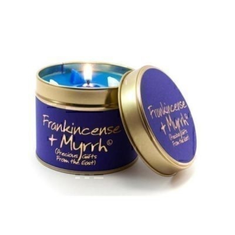 Let Lily Flame scented candles transport you to a different place. Frankincense & Myrrh; Precious gifts from the East. A really powerful scent. The Rich warmth of the frankincense and citrus edge of the Myrrh combine perfectly. Sexy and all engulfing in